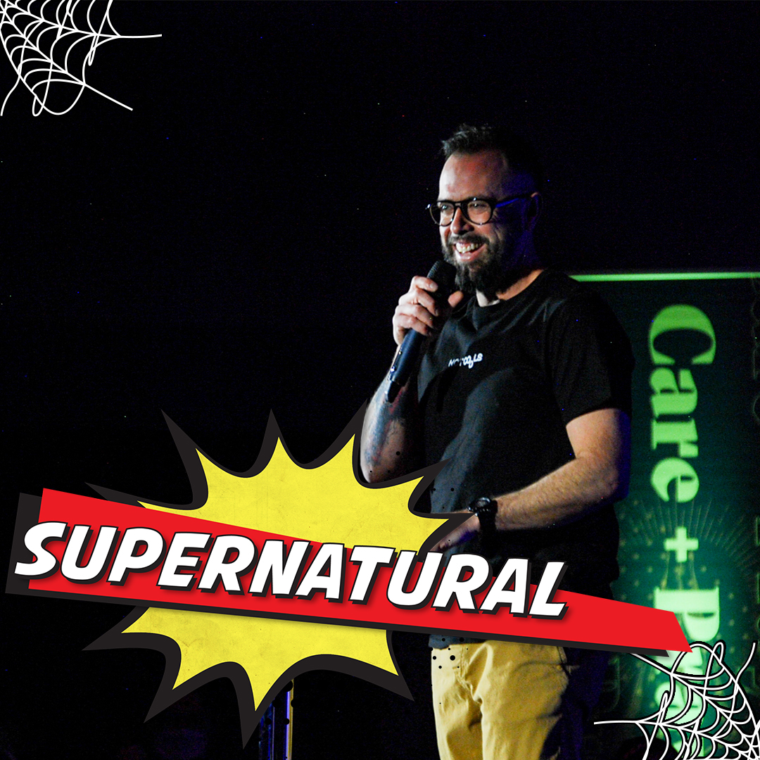 Pastor Corey preaching about the supernatural